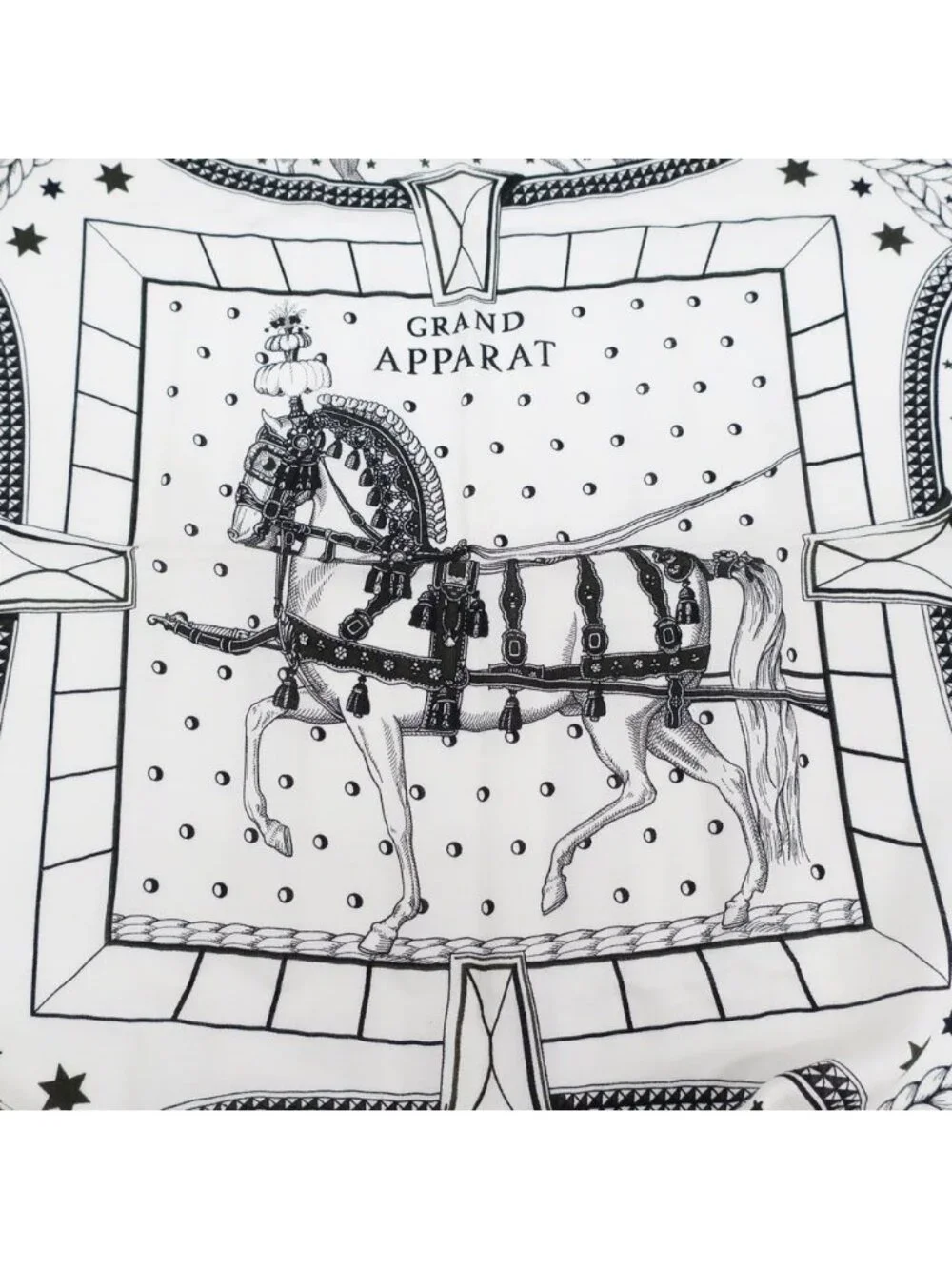Hermes Carre Geant Grand Appara Bandana Scarf Cashmere Silk Moss Green